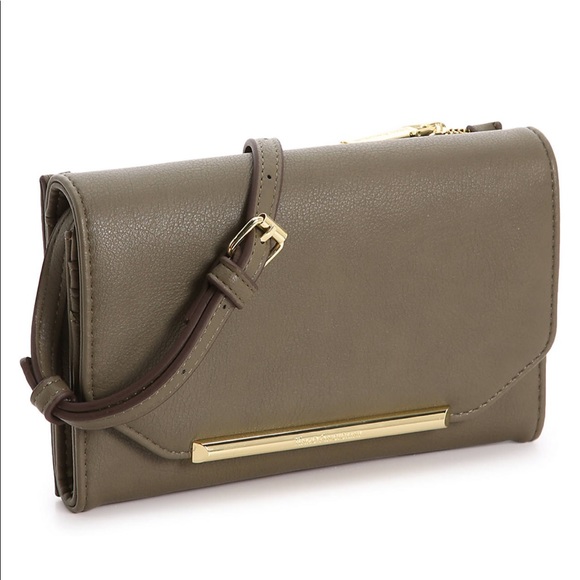 Enzo Angiolini Olive Green Crossbody Clutch - Picture 4 of 7